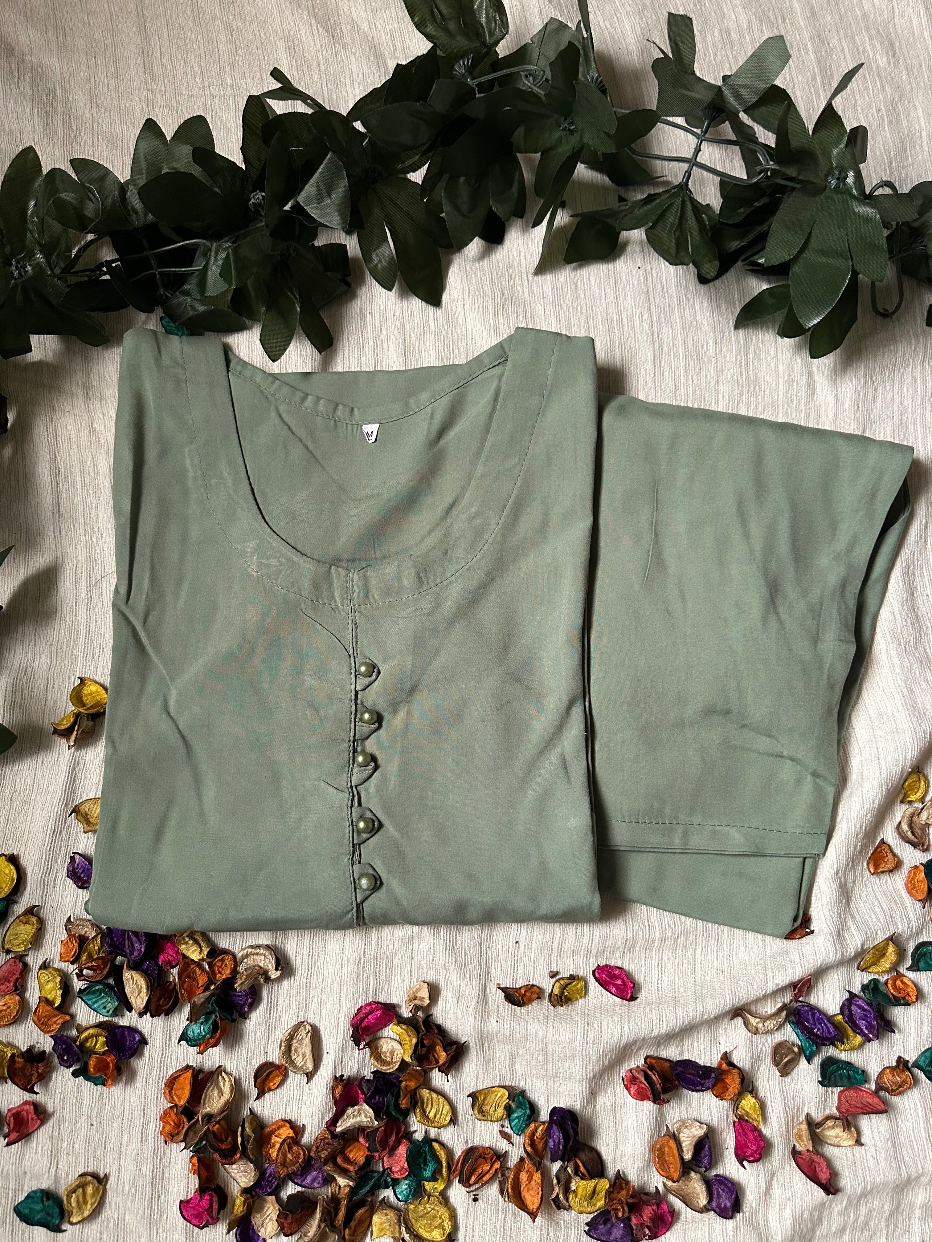 Mint linen solid