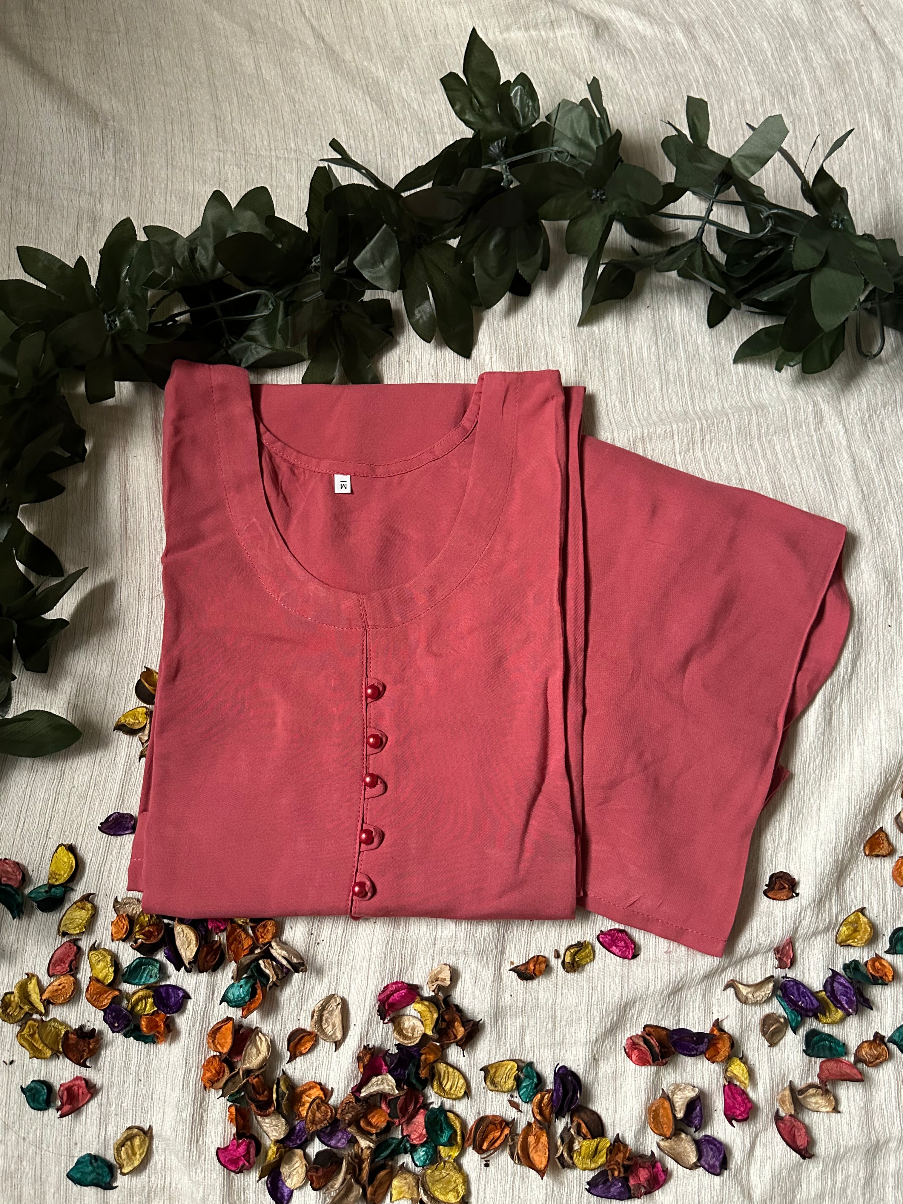 Tpink linen solid