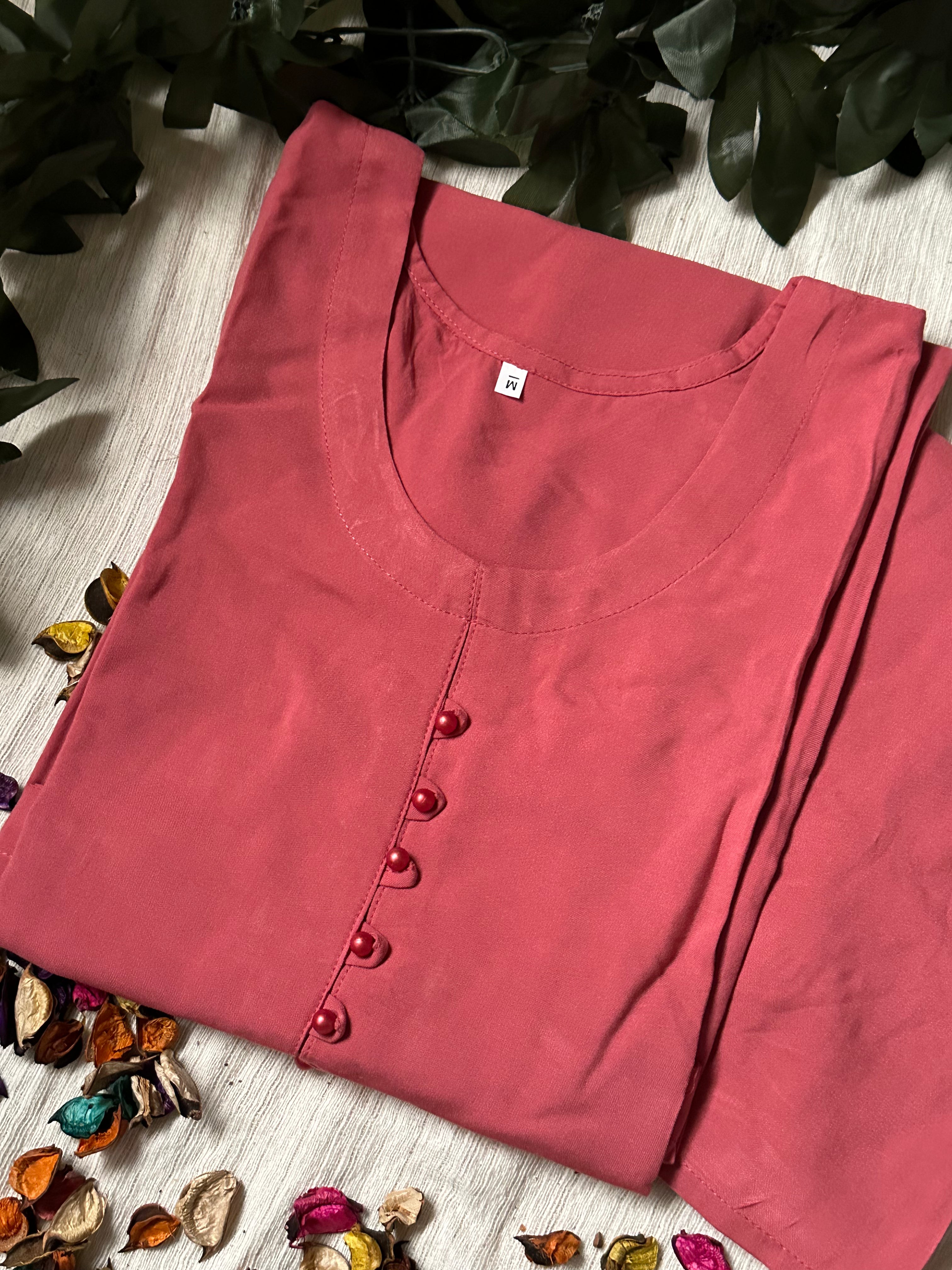 Tpink linen solid