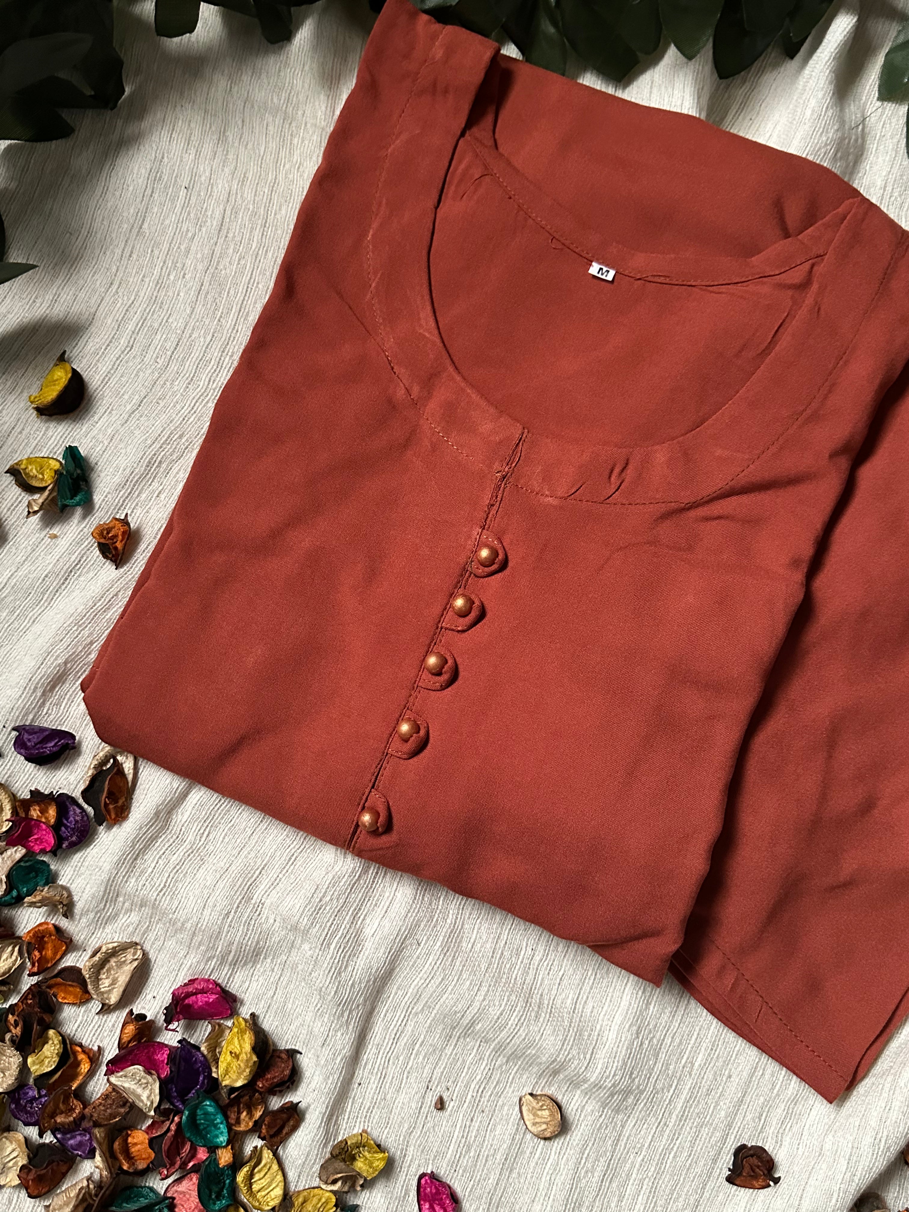 Pumpkin linen solid