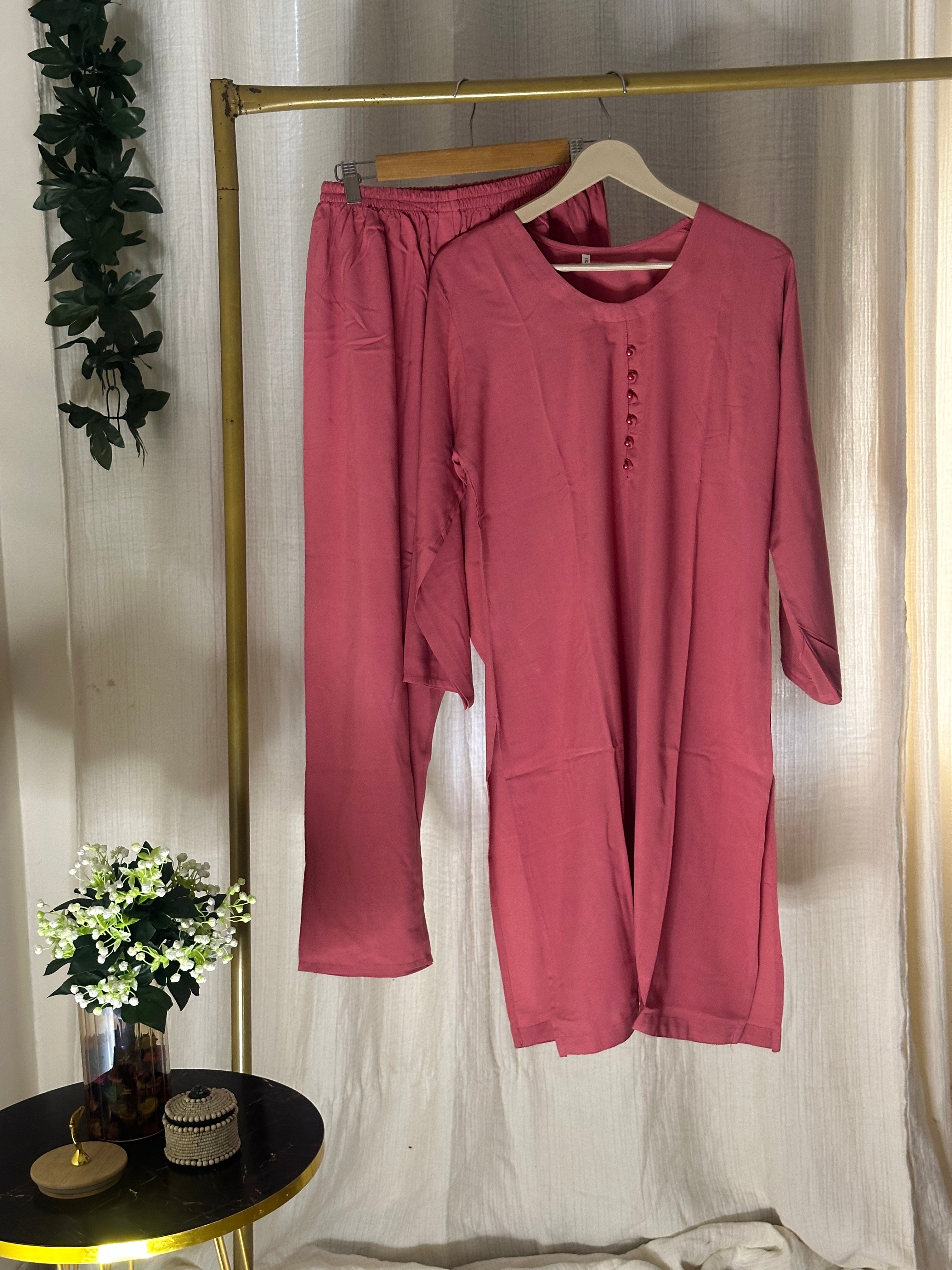 Tpink linen solid