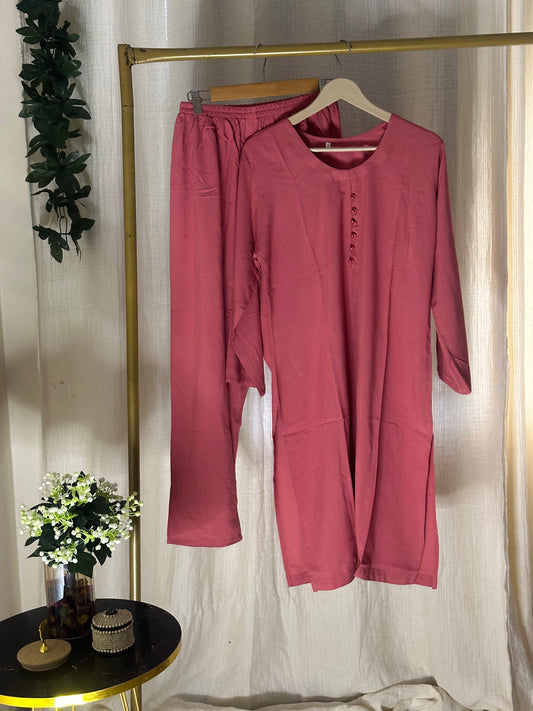 Tpink linen solid