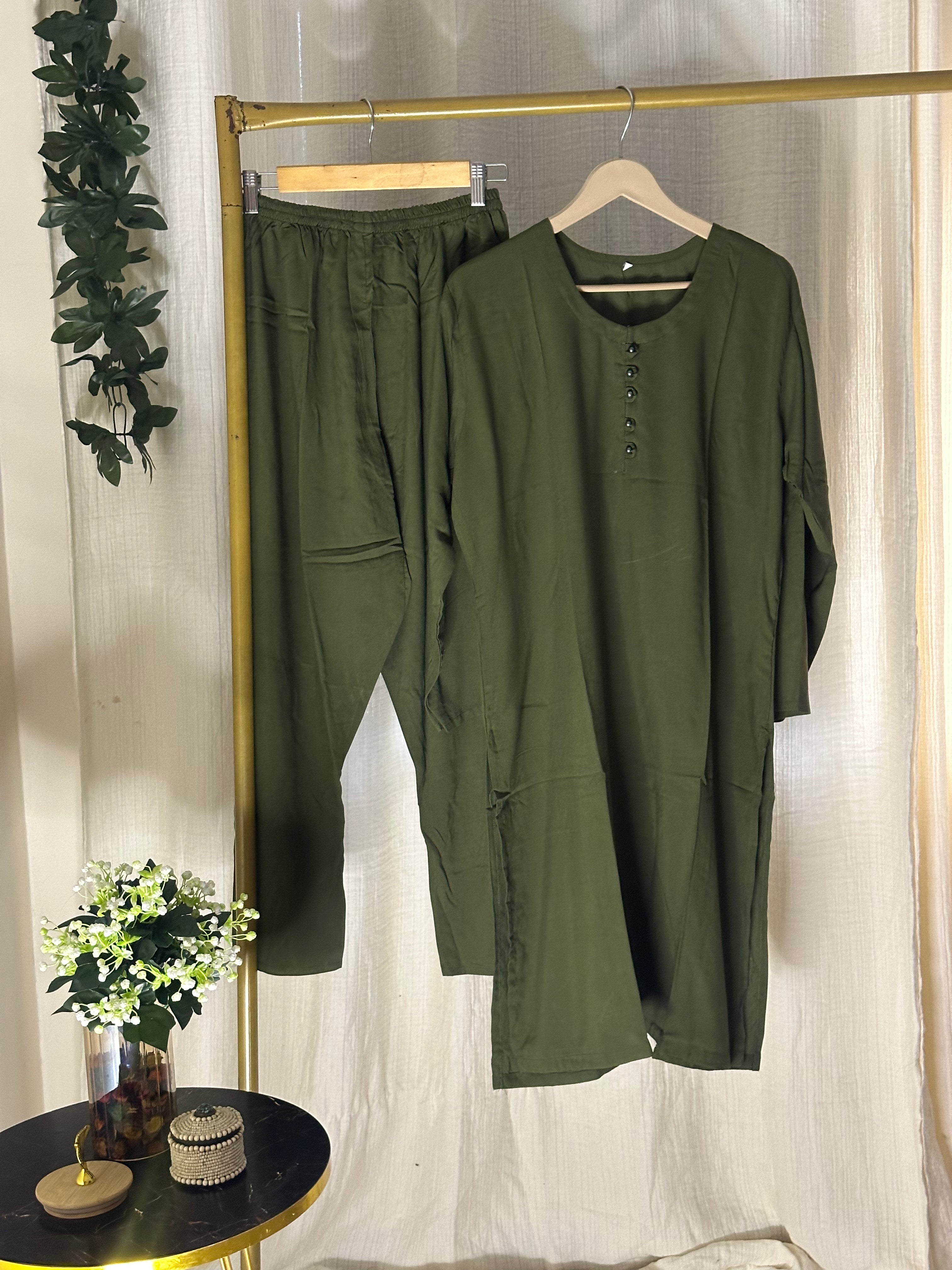 Sage linen solid