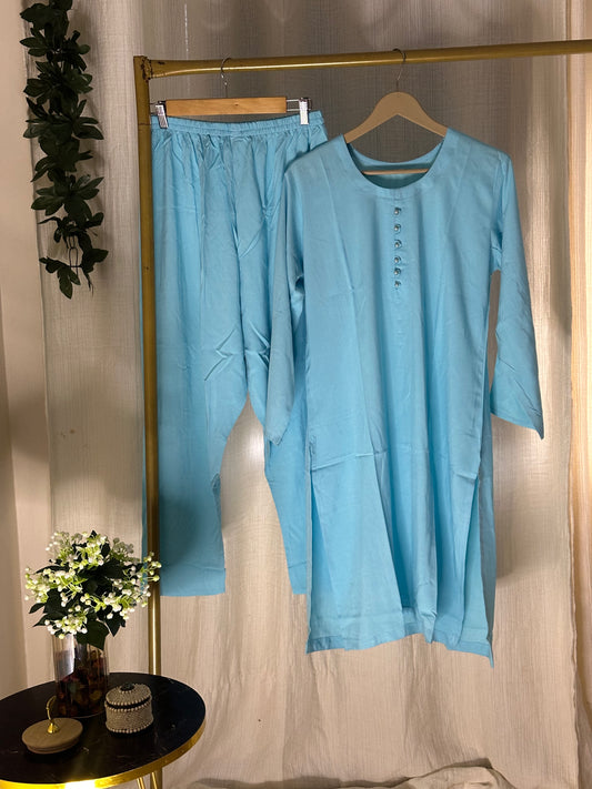 Ferozi linen solid