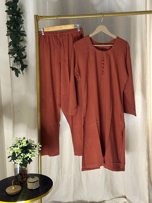 Pumpkin linen solid