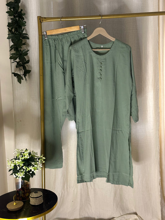 Mint linen solid