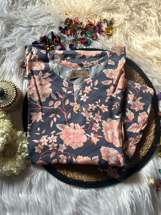 Coal pink linen