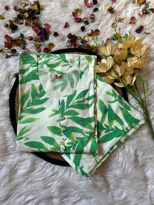 Petal green linen