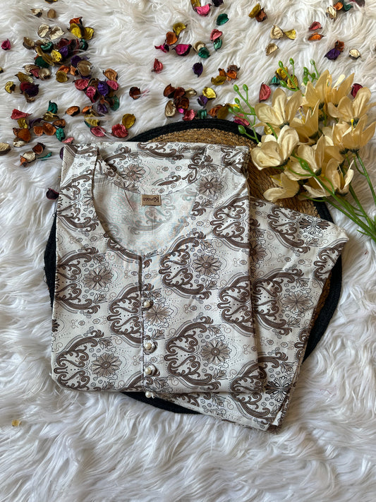 Brown beige linen