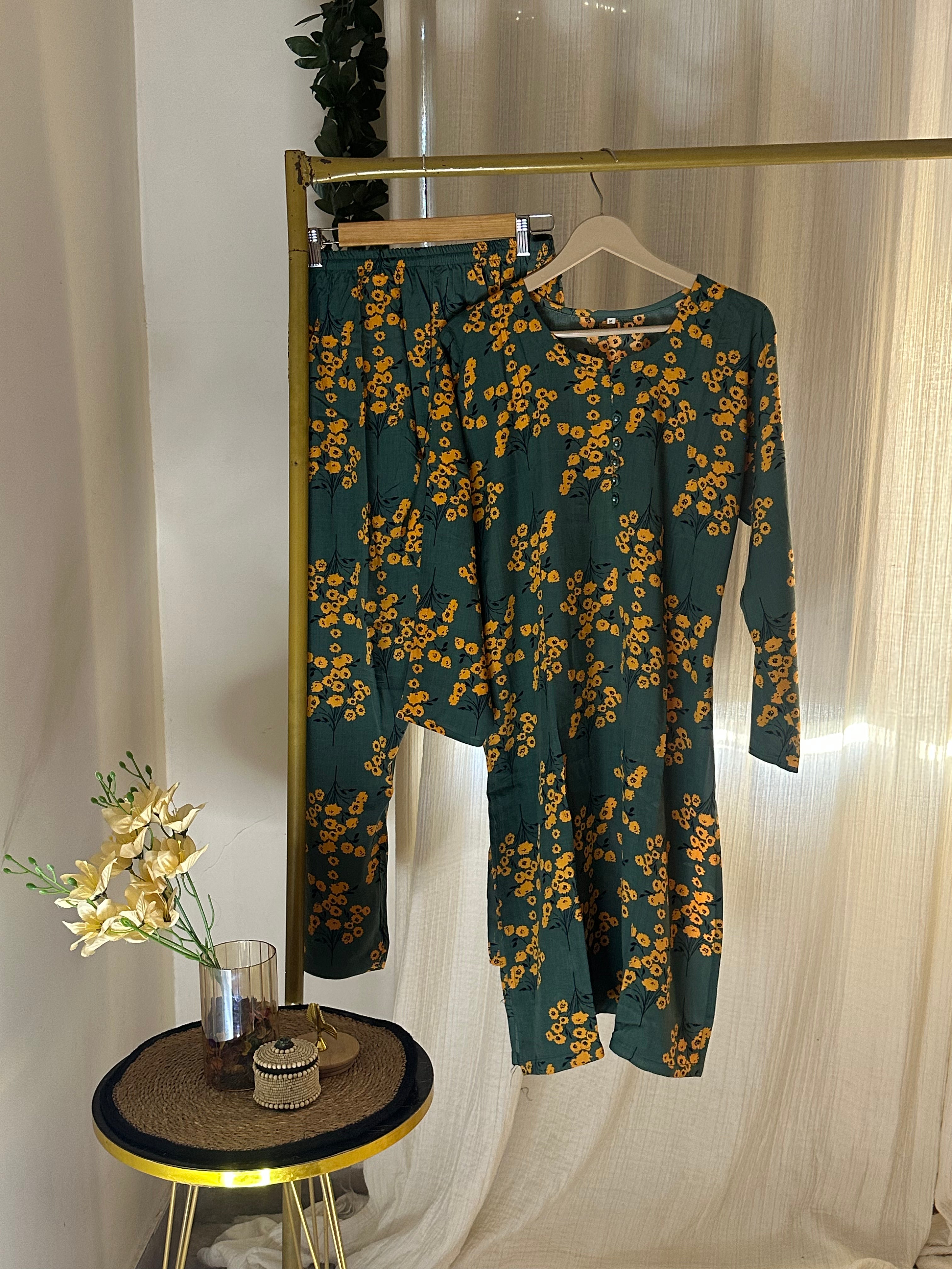 Crystal green linen