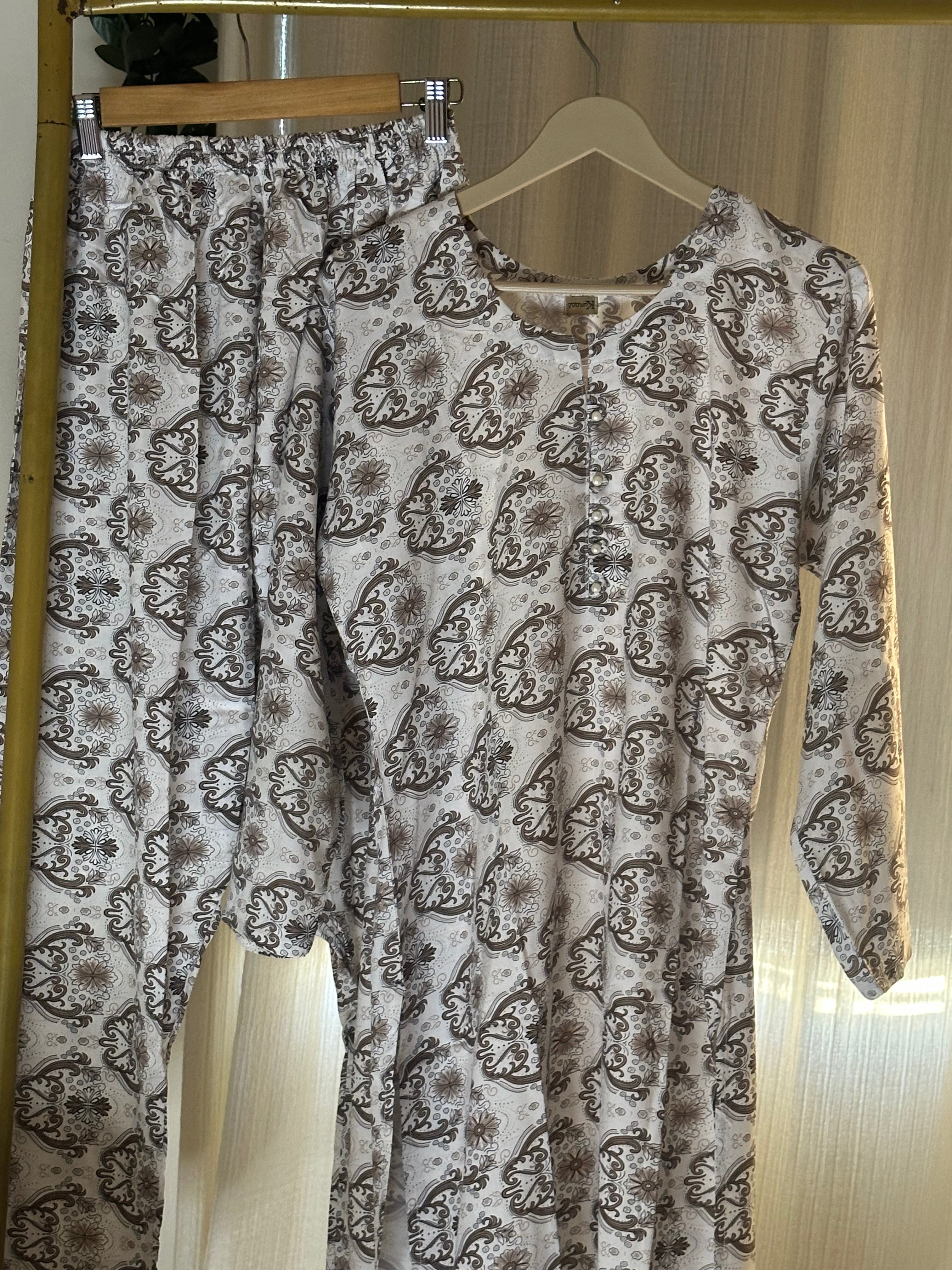 Brown beige linen