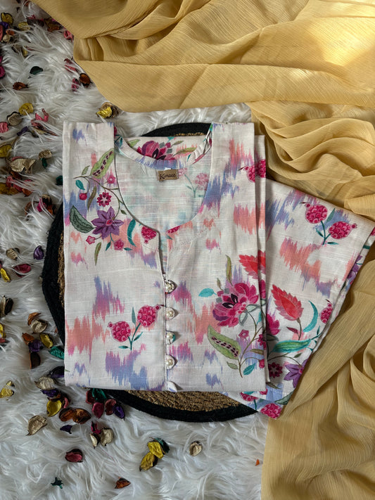Milky pink khaddar