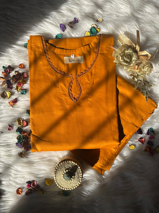 Orange solid lawn