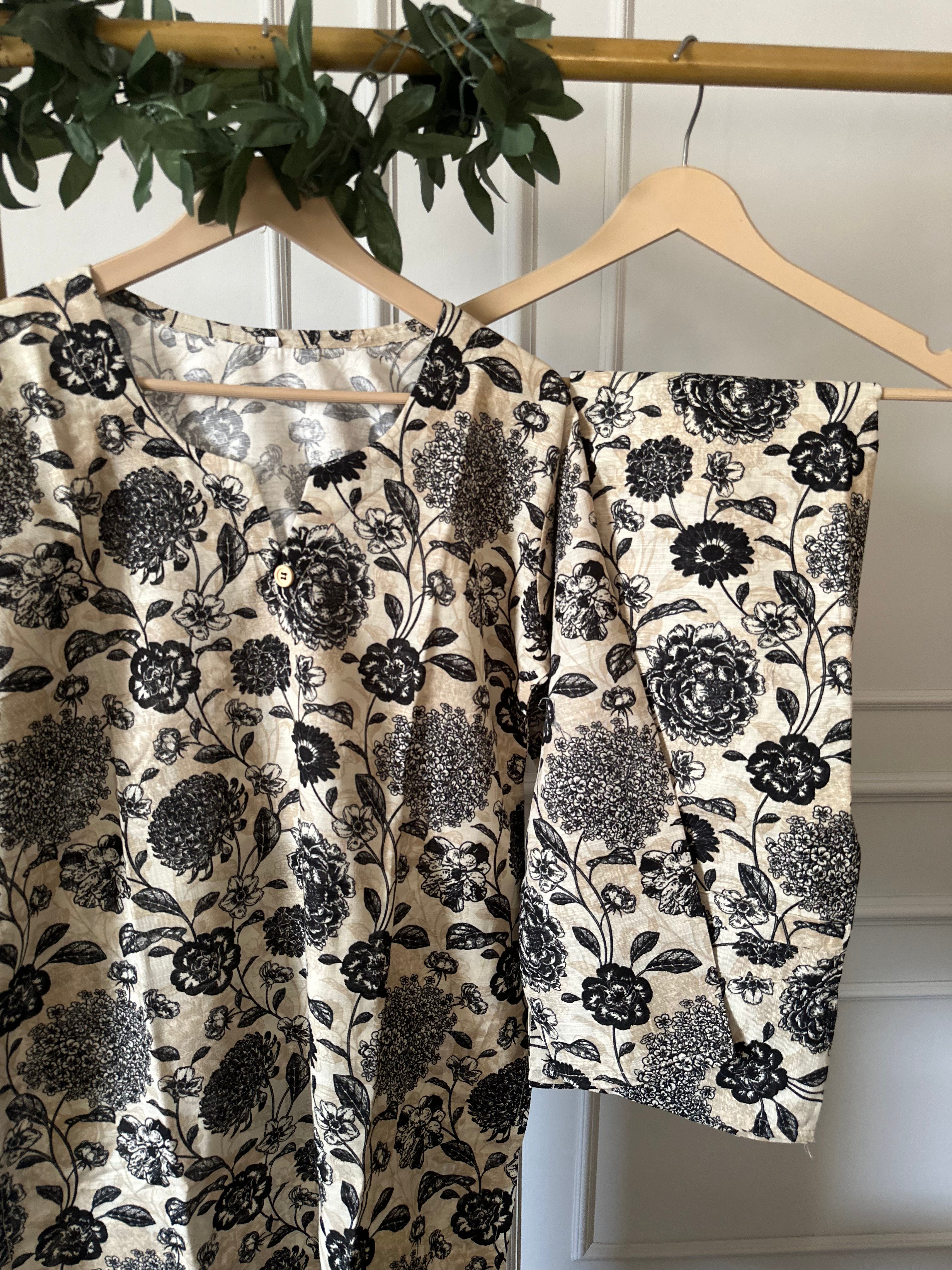 offwhite blacky khaddar