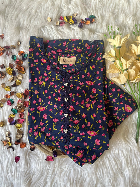 Navy flora lawn