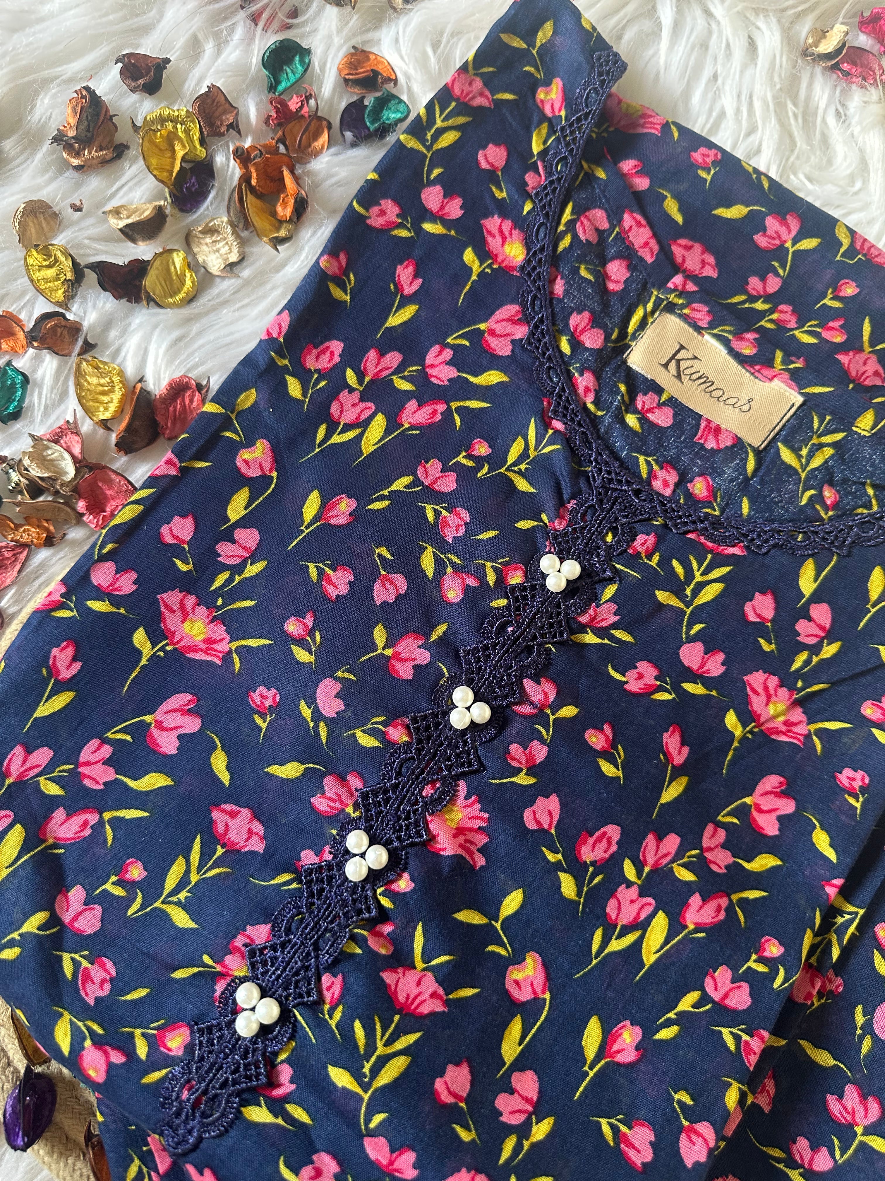 Navy flora lawn