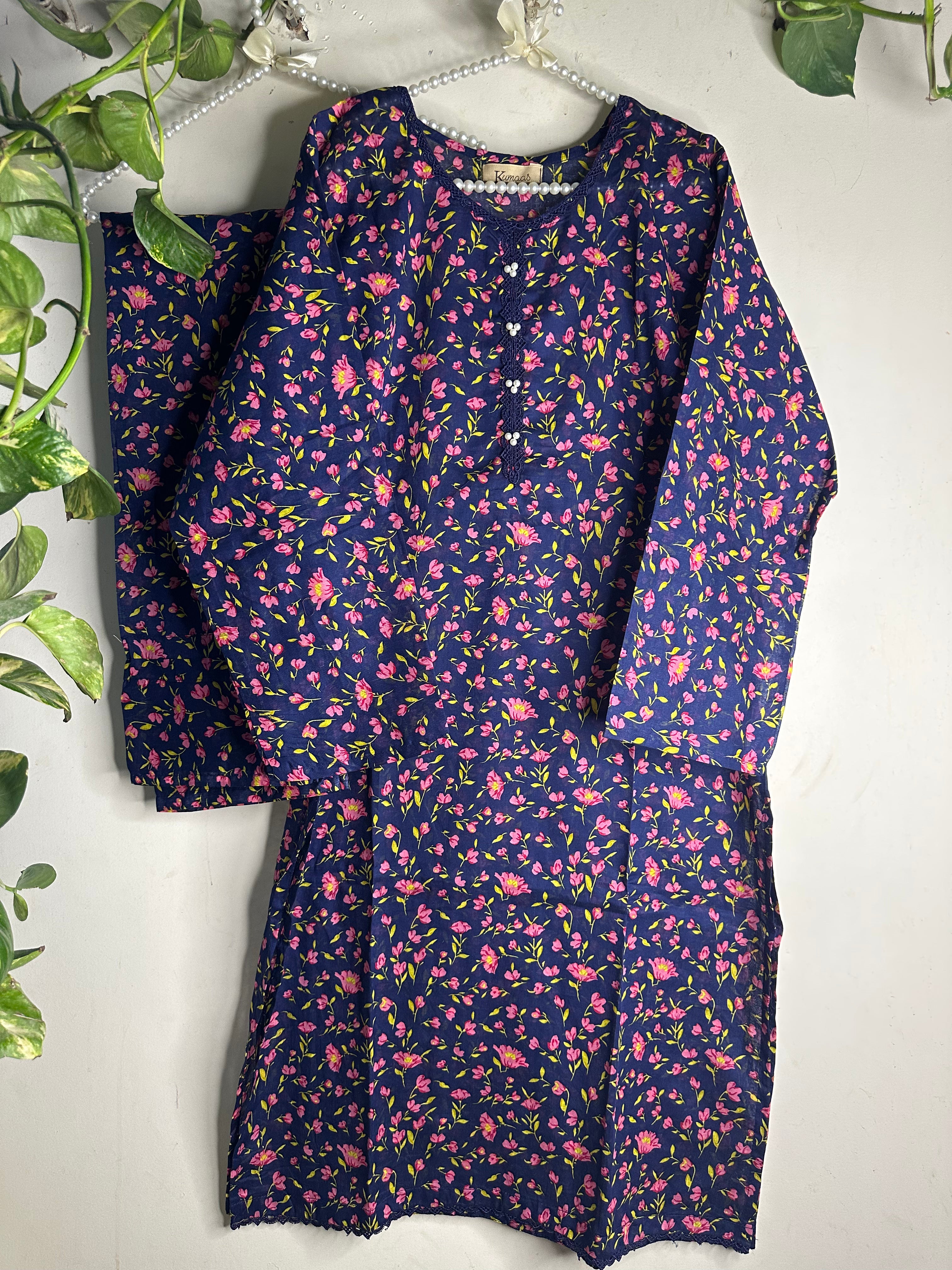 Navy flora lawn