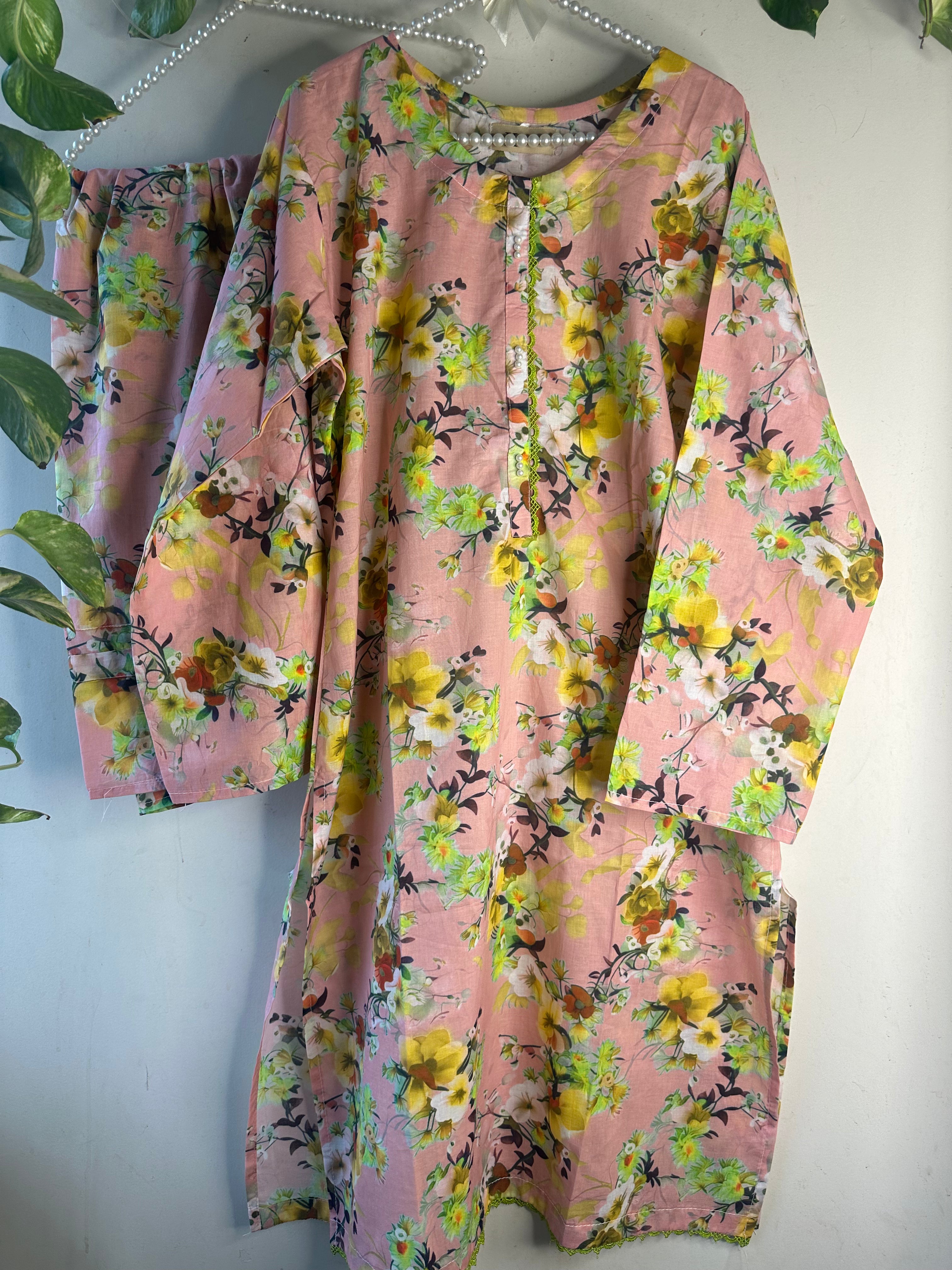 Floral peach