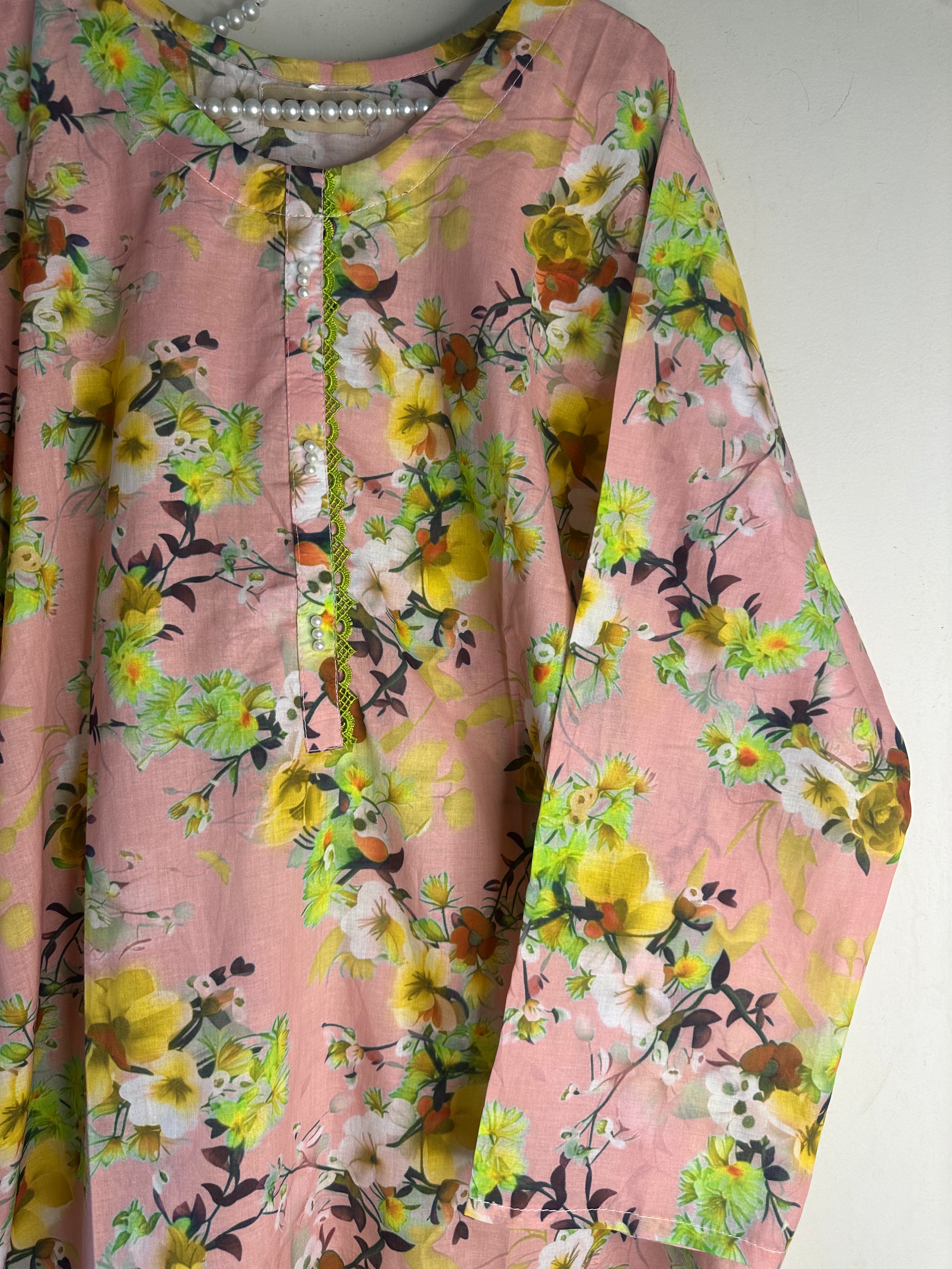 Floral peach
