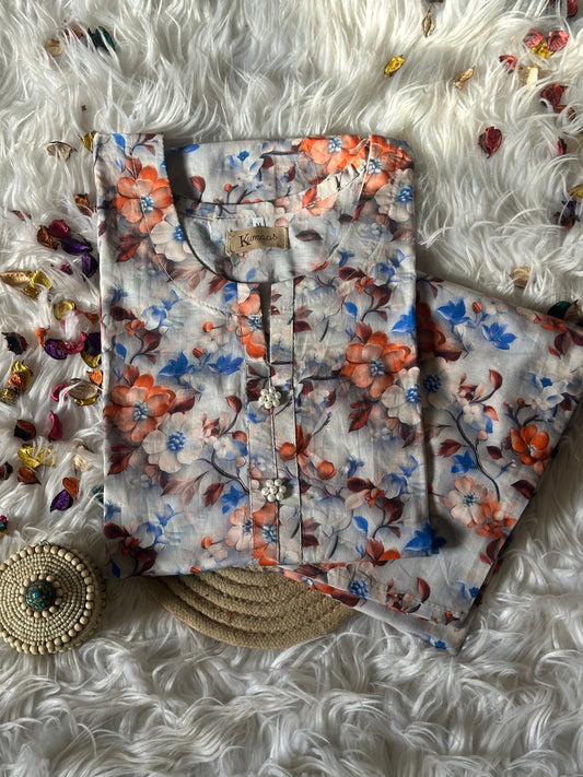 Floral grey