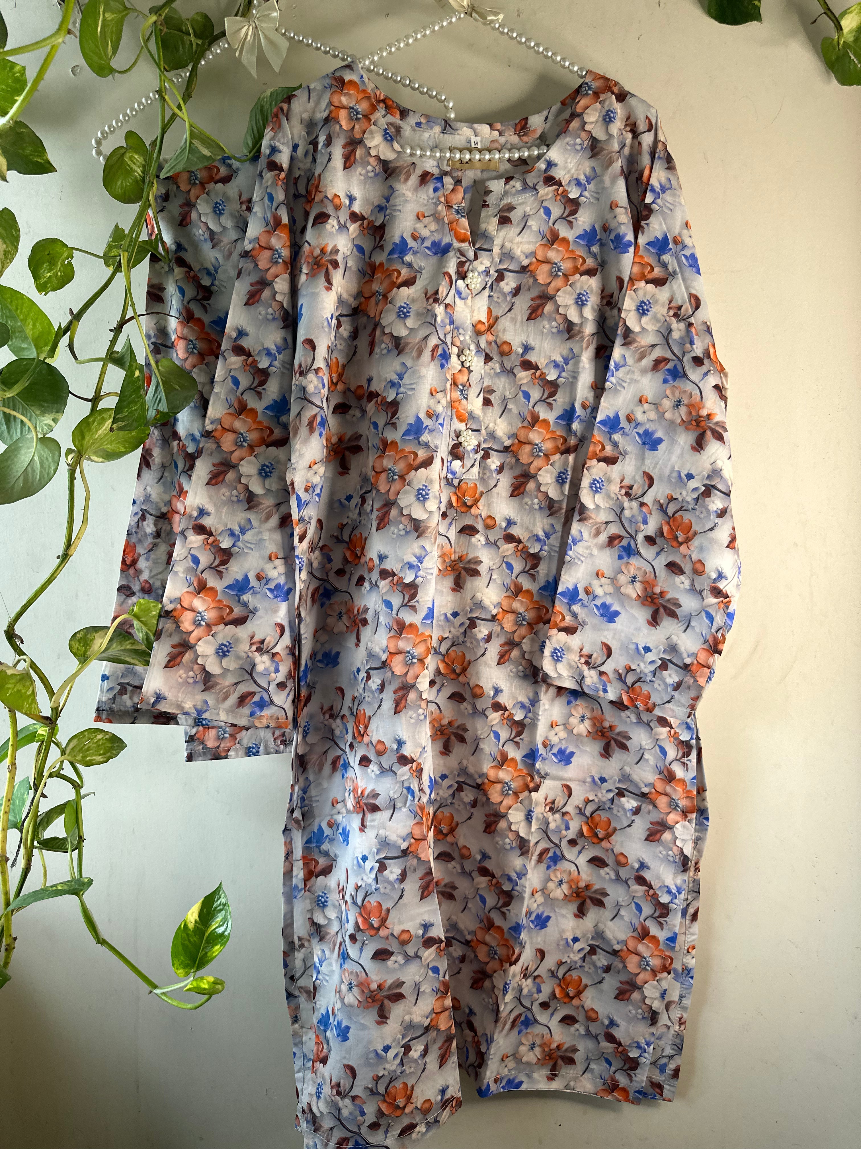 Floral grey