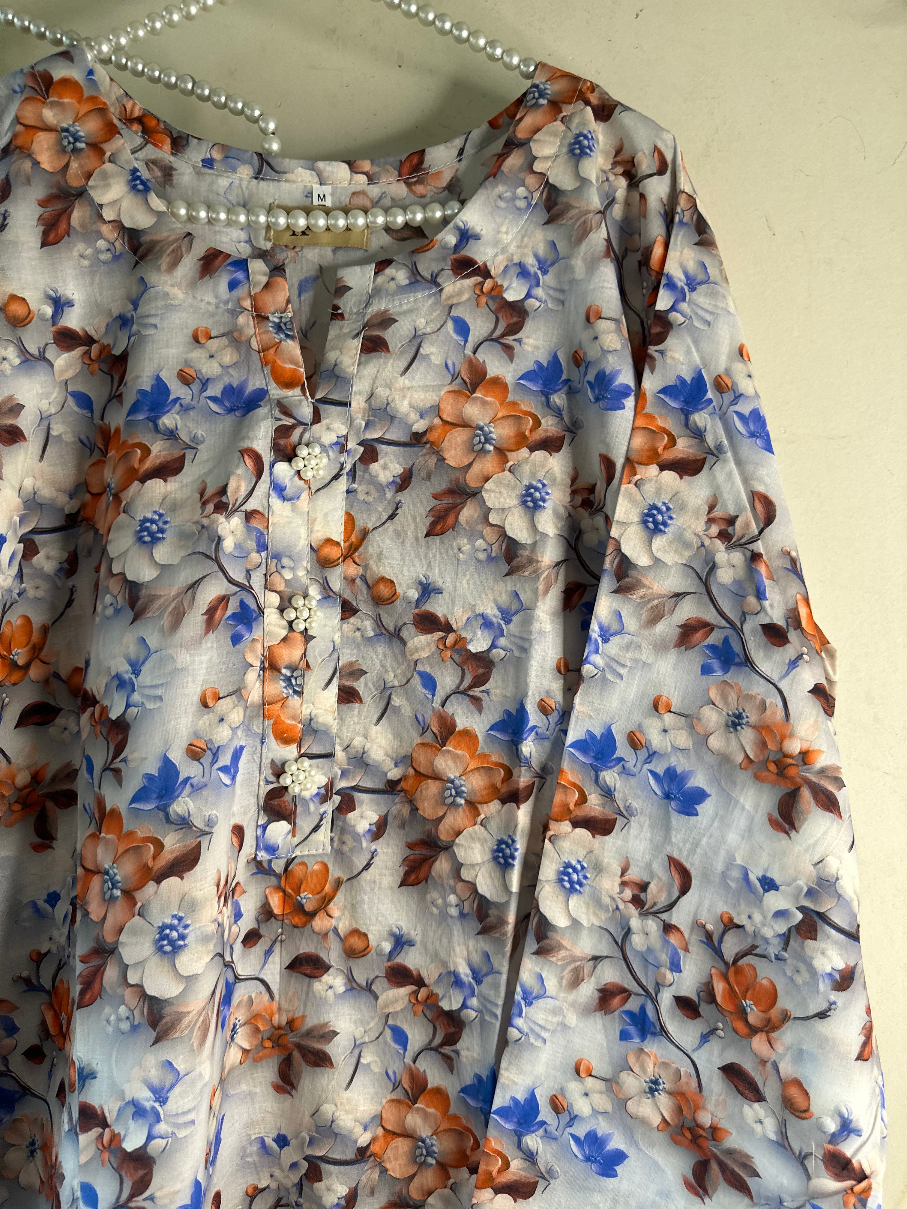 Floral grey