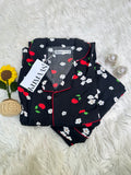 Cherry velvet pj’s