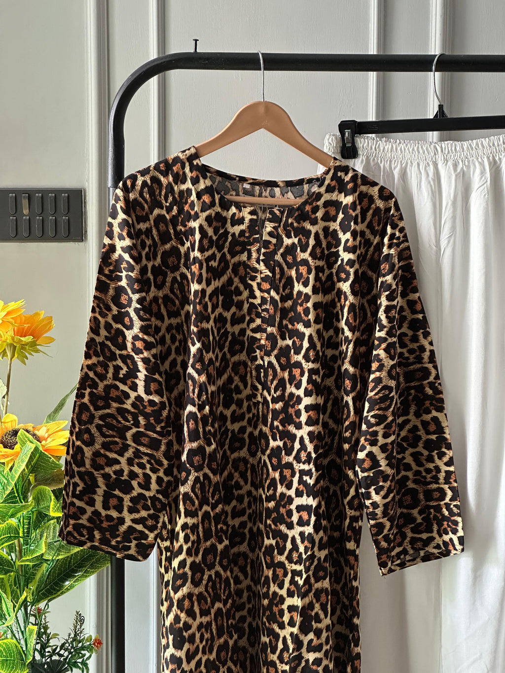 Cheetah print linen