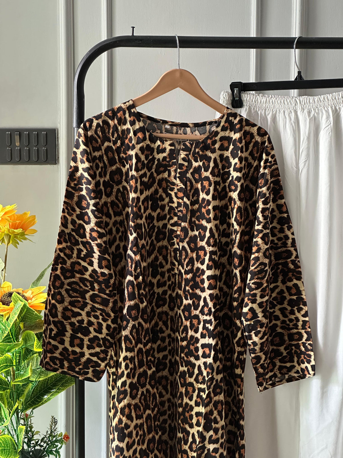Cheetah print linen