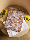 Caramel Blossom Lawn kurti