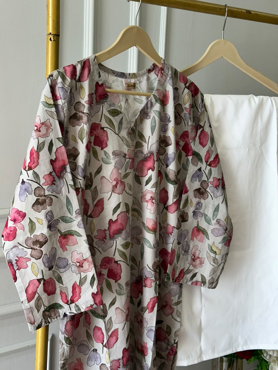 Raspberry Lawn kurti