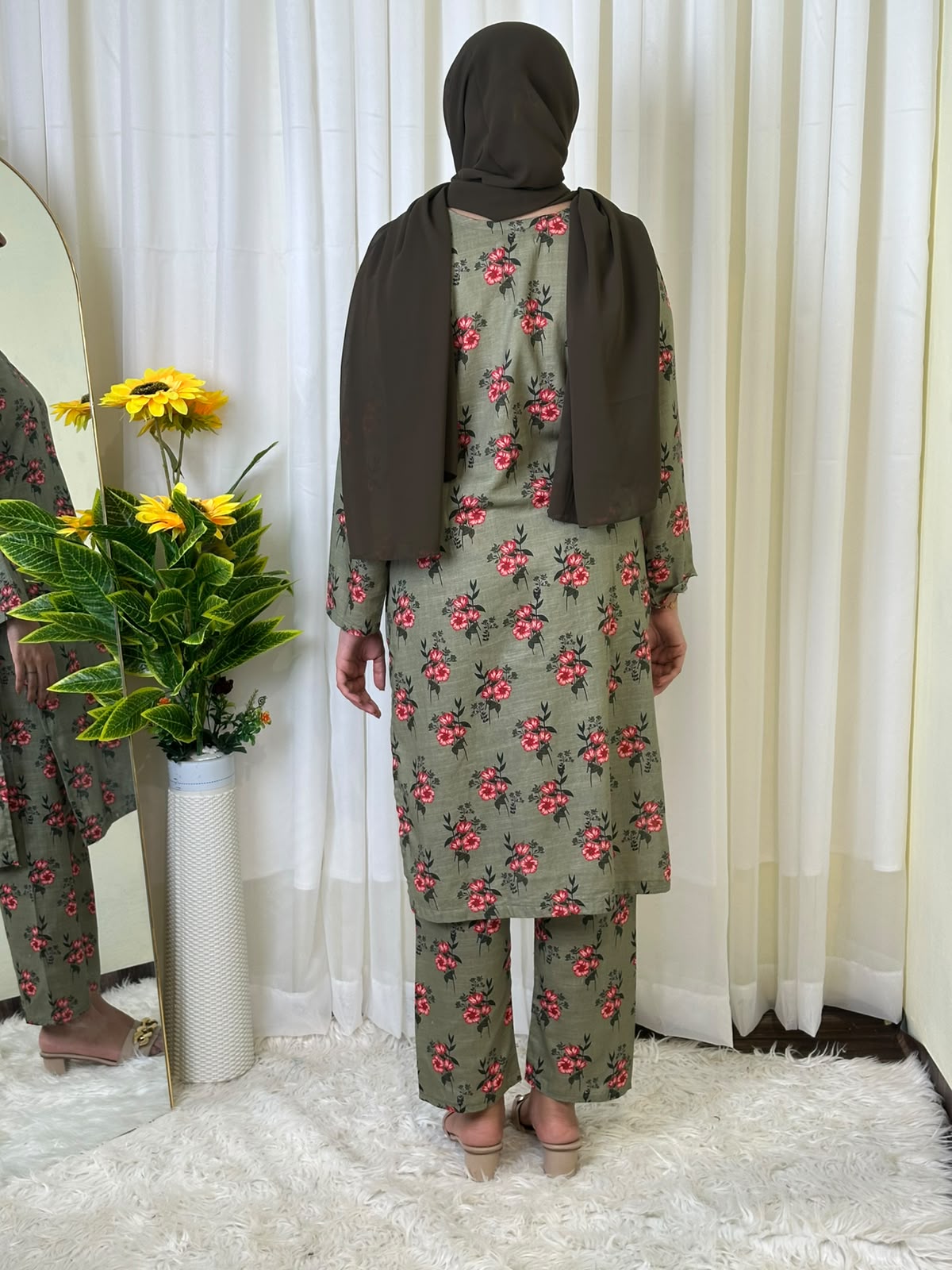 Olive Green Khaddar