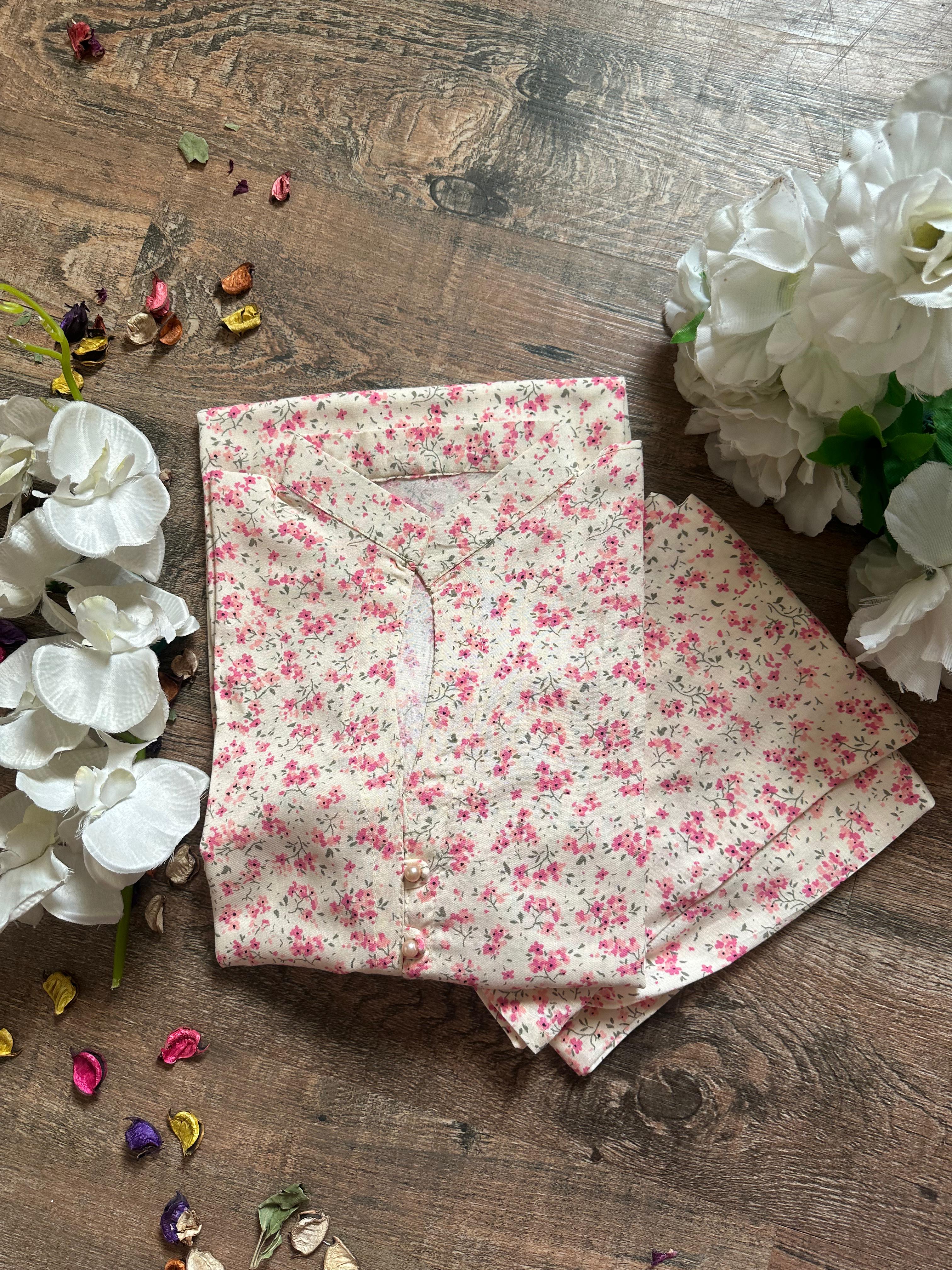 Blush blossom linen