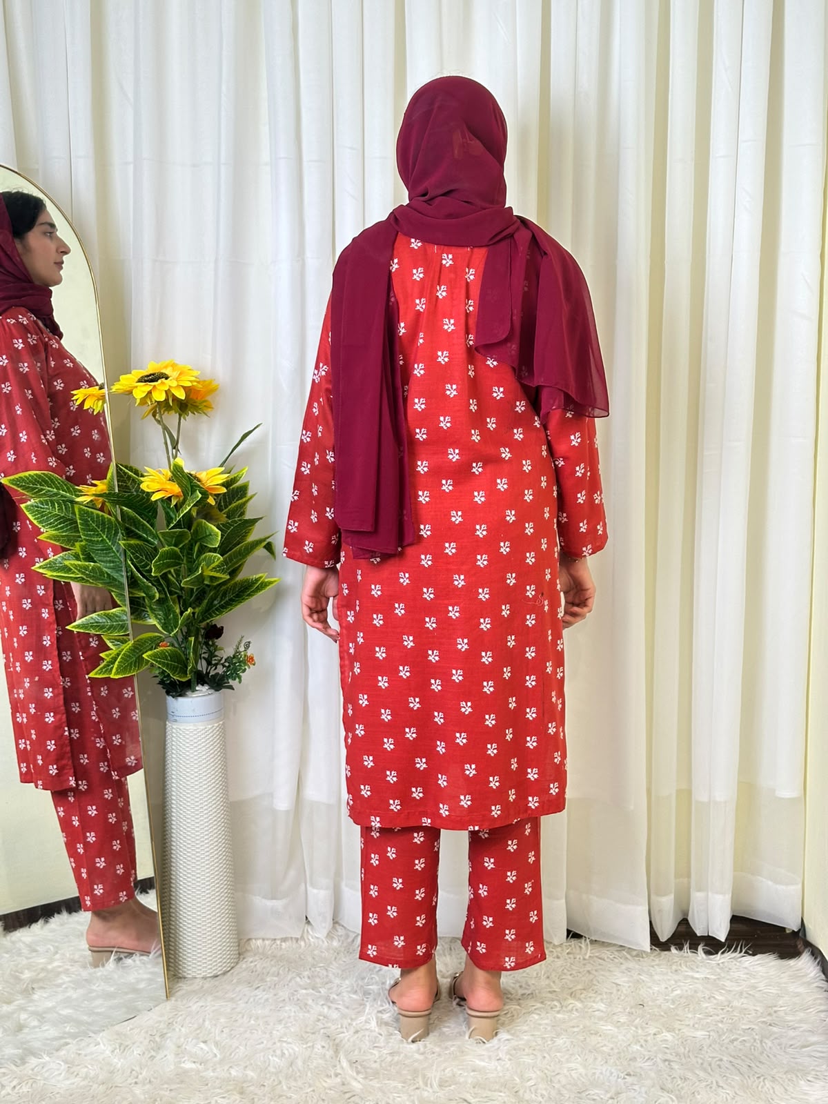 Red Rose Khaddar