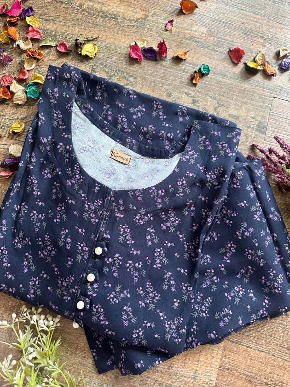 Midnight Bloom Linen