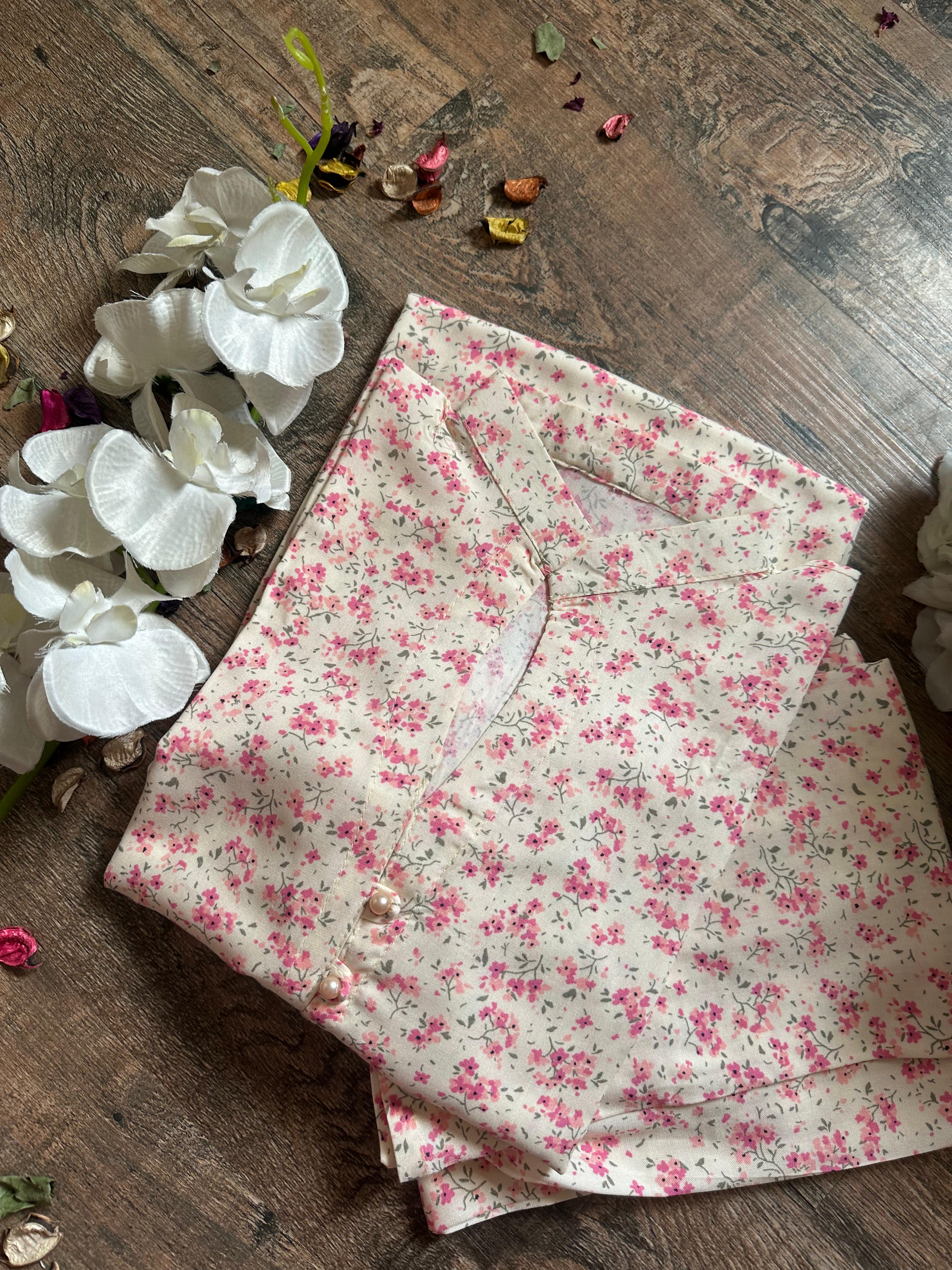 Blush blossom linen