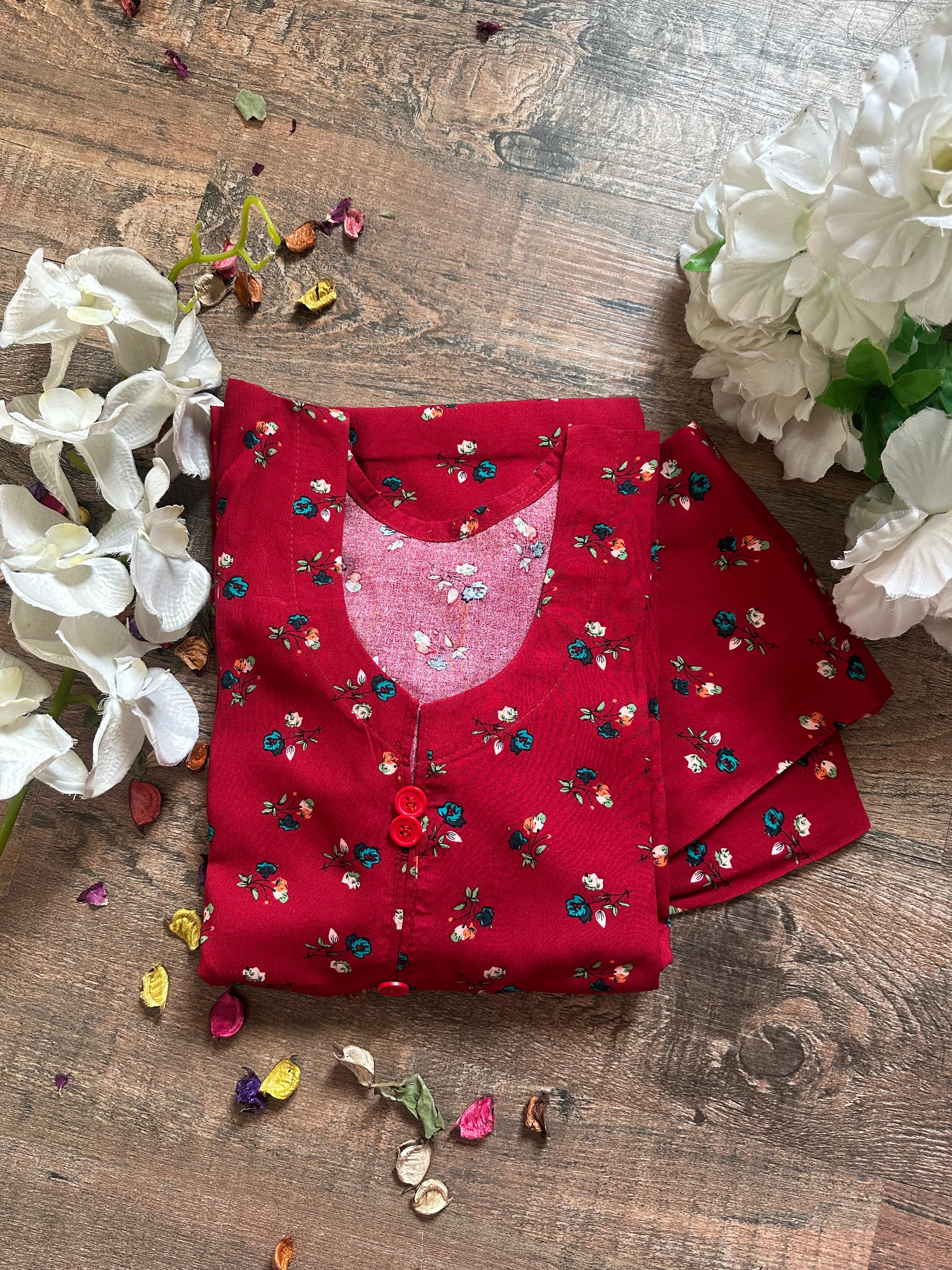 Scarlet bloom linen