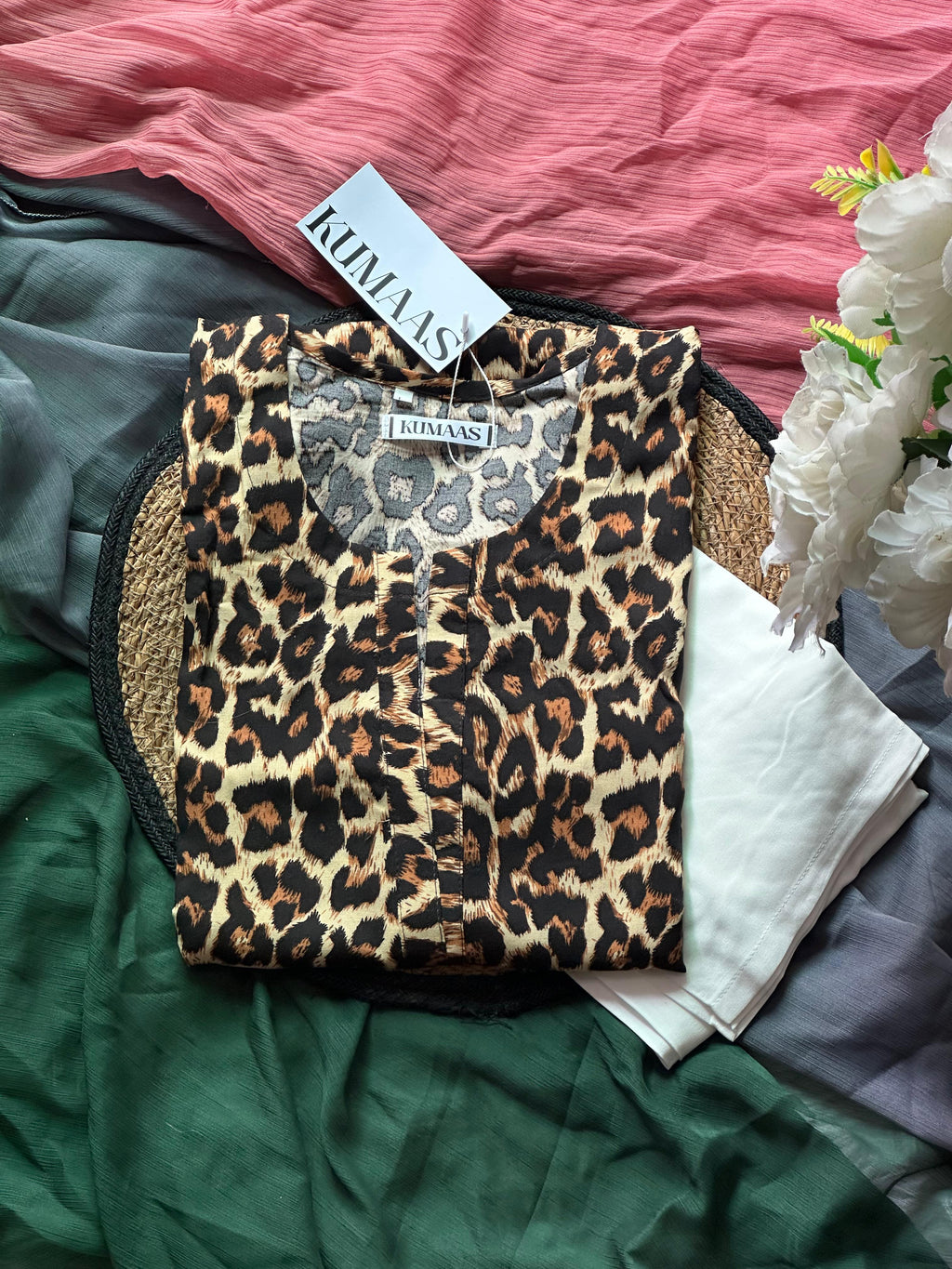 Cheetah print linen