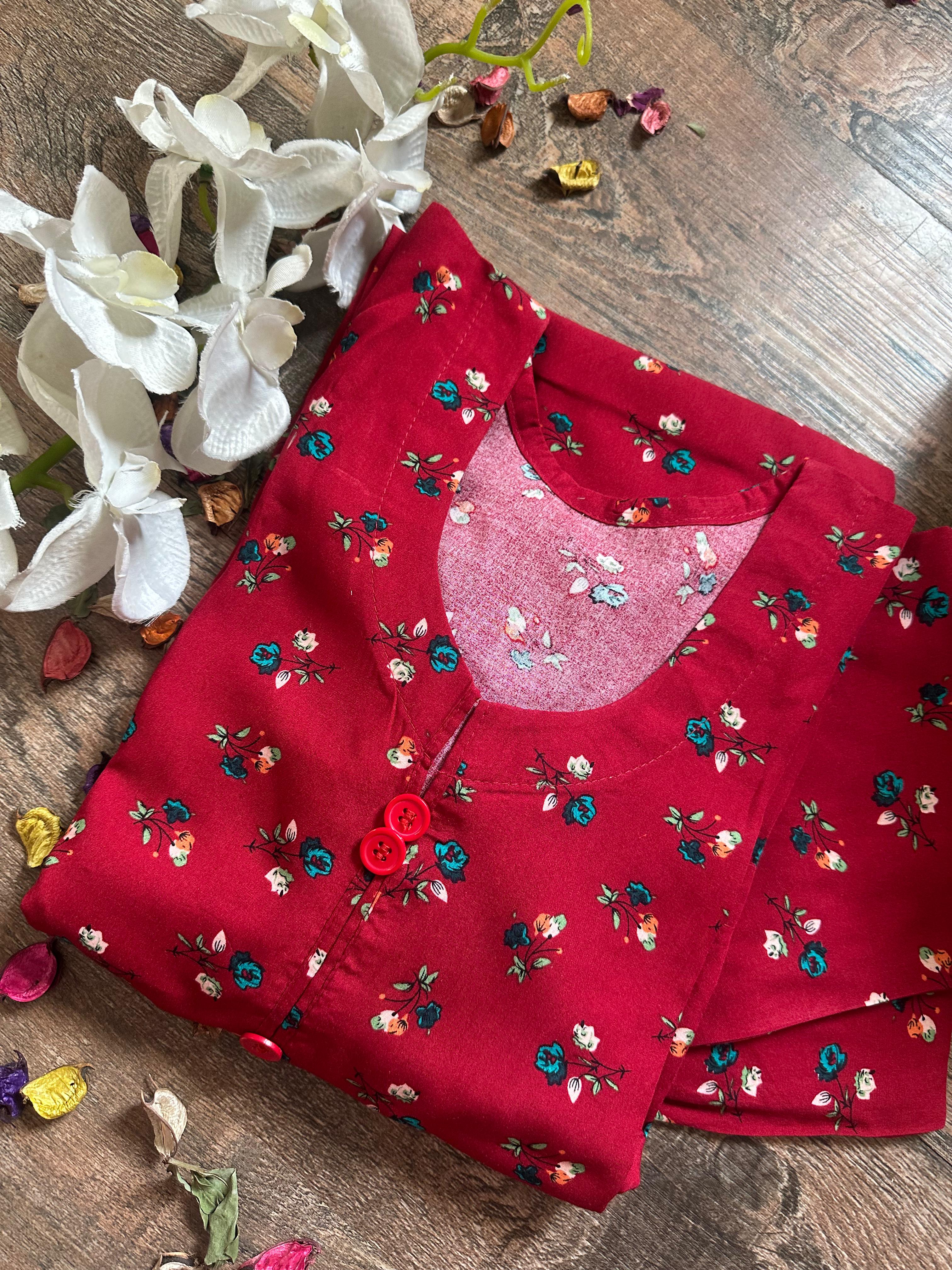 Scarlet bloom linen