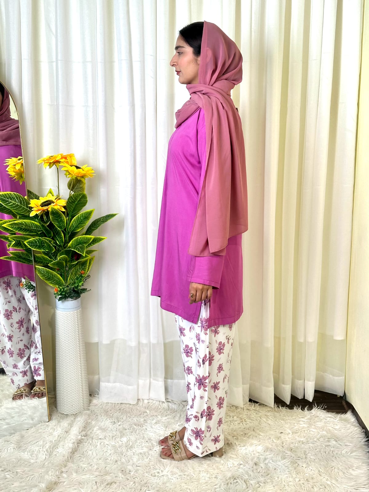 Floral farshi shalwar