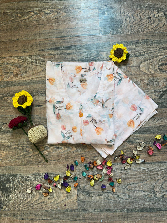 Peach gardenia lawn