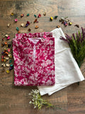 Pink Flower Lawn kurti