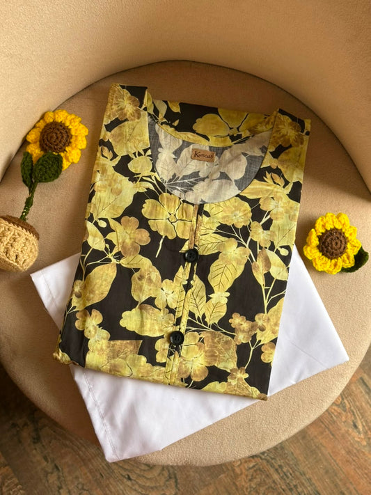 Golden Ivy Lawn kurti