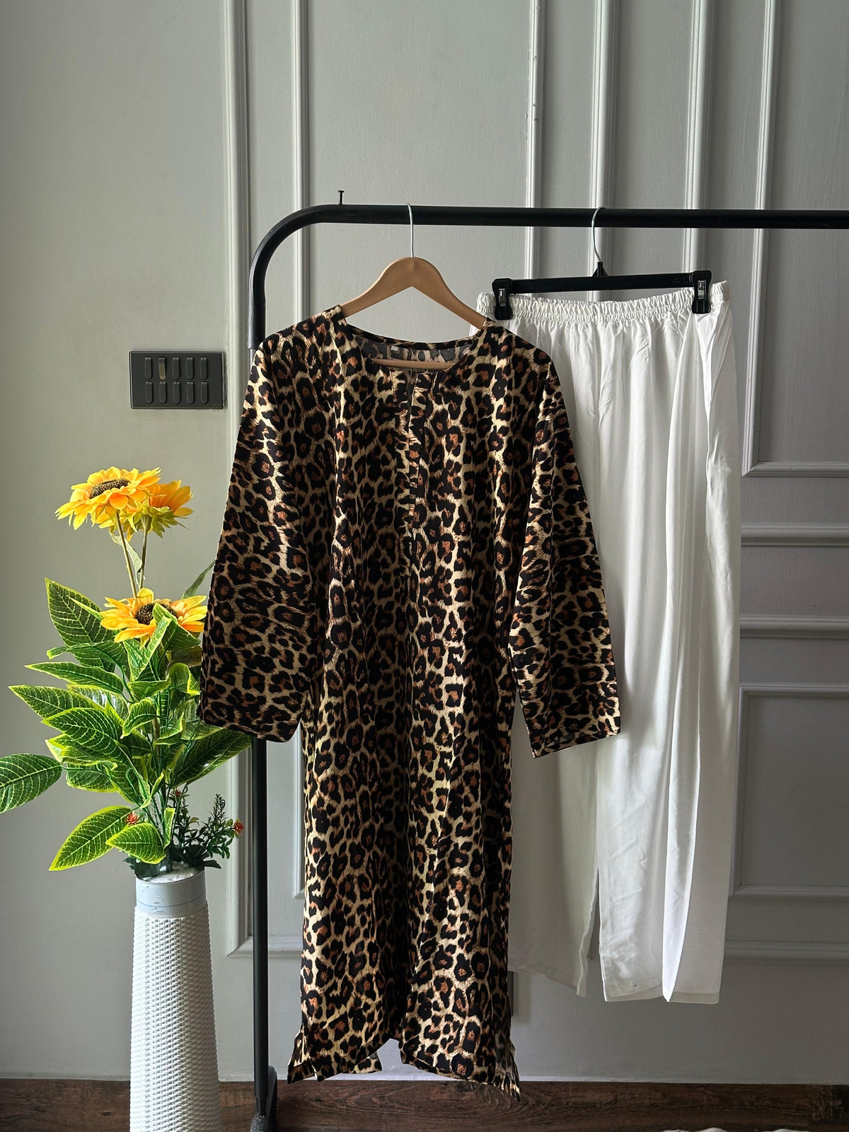 Cheetah print linen