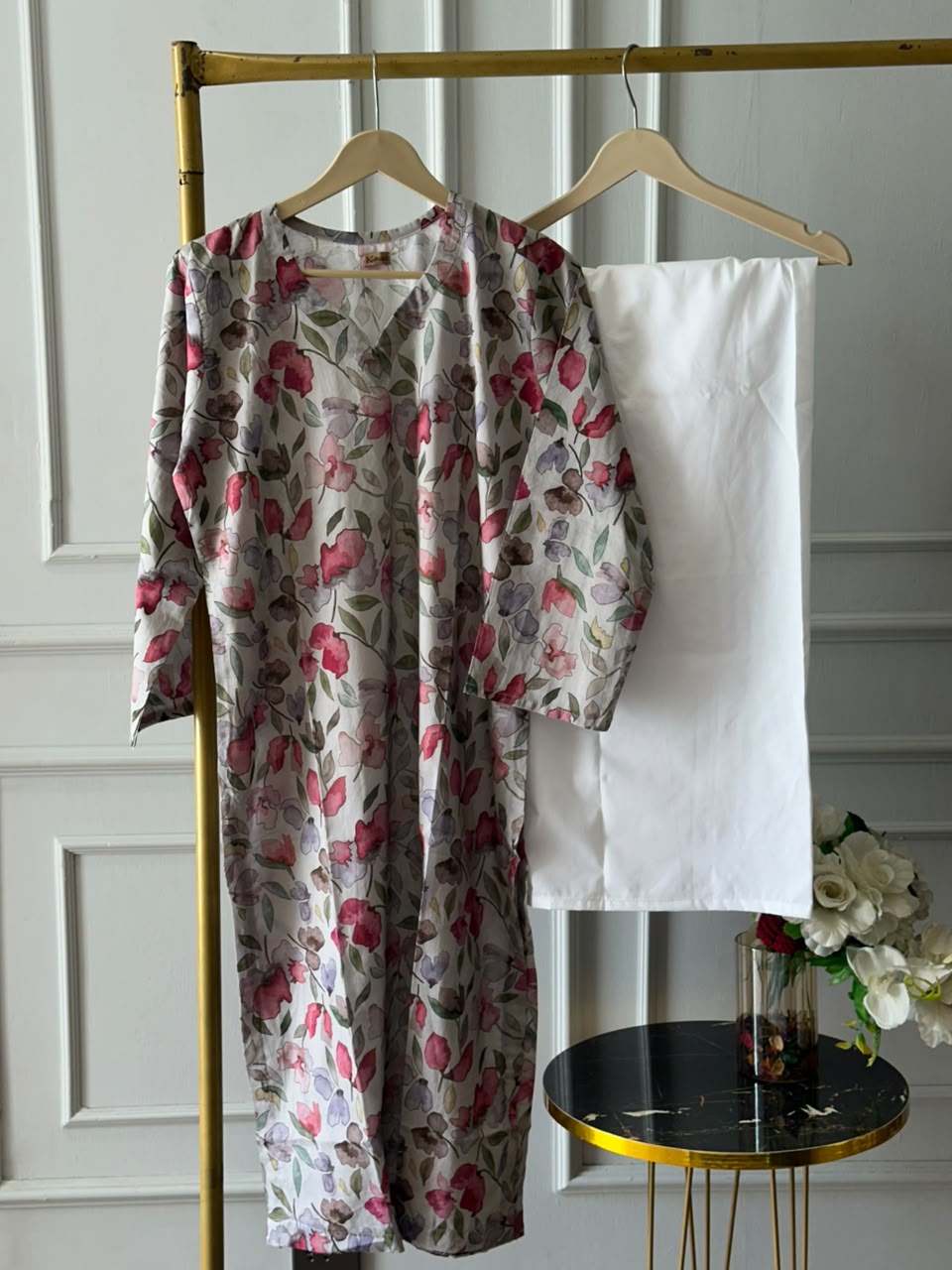 Raspberry Lawn kurti