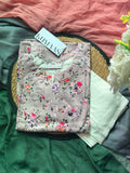 Dusty garden linen kurti